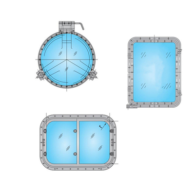 Toughened Glass 600x300mm Soundproof Sliding Window Marine Boat Accessory