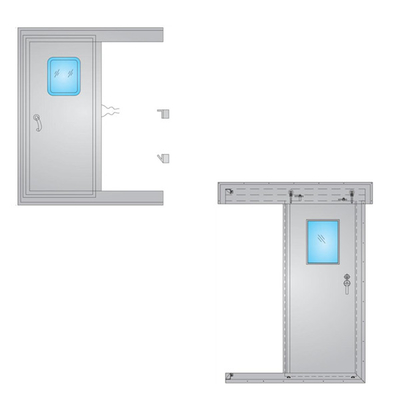 Soundproof Size 1000*500mm 1200*600mm Marine Weathertight Door