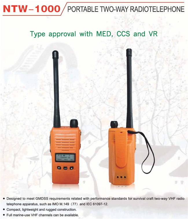 156.300MHz VHF Channels Portable Two Way Marine Radio Telephone